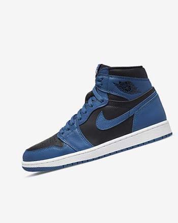 Nike Air Jordan 1 Retro High OG Azules Oscuro Blancos Negros | MX 4972